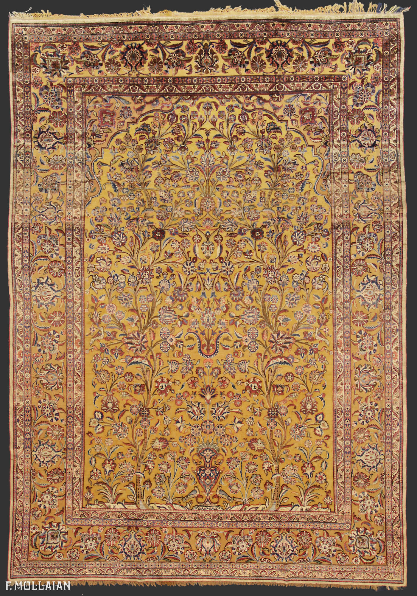 Tappeto Keshan Souf Fondo Preghiera Color D’Oro n°:88844210